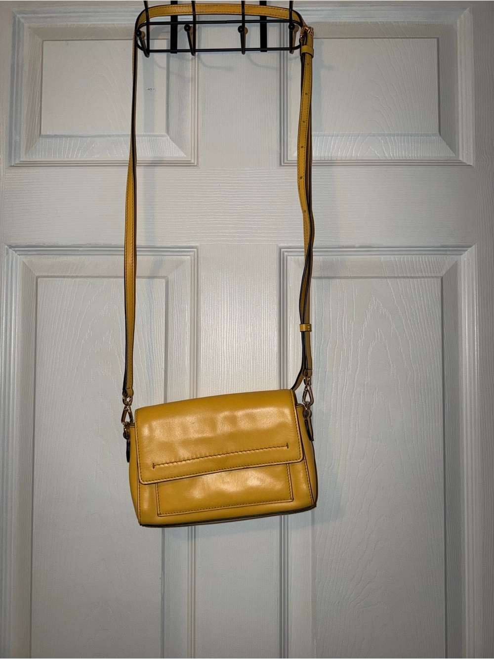 Cole Haan Yellow Leather Crossbody Shoulder Bag